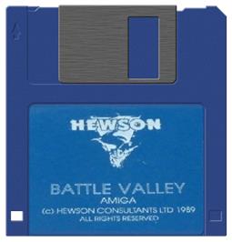 Artwork on the Disc for Battle Valley on the Commodore Amiga.