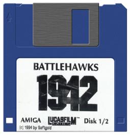 Artwork on the Disc for Battlehawks 1942 on the Commodore Amiga.