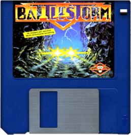 Artwork on the Disc for Battlestorm on the Commodore Amiga.