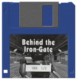 Artwork on the Disc for Behind the Iron Gate on the Commodore Amiga.