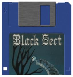 Artwork on the Disc for Black Sect on the Commodore Amiga.
