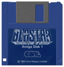 Artwork on the Disc for Blastar on the Commodore Amiga.