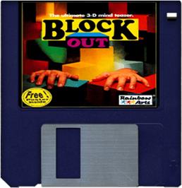 Artwork on the Disc for Blockout on the Commodore Amiga.