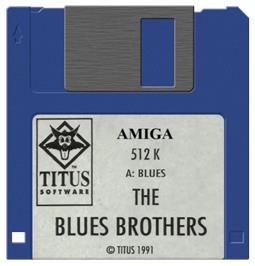 Artwork on the Disc for Blues Brothers on the Commodore Amiga.