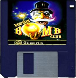 Artwork on the Disc for Boston Bomb Club on the Commodore Amiga.