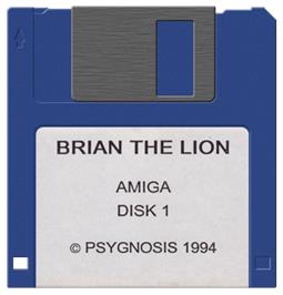 Artwork on the Disc for Brian the Lion on the Commodore Amiga.