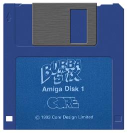 Artwork on the Disc for Bubba 'n' Stix on the Commodore Amiga.
