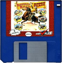 Artwork on the Disc for Buffalo Bill's Wild West Show on the Commodore Amiga.