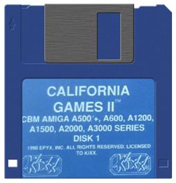 Artwork on the Disc for California Games 2 on the Commodore Amiga.