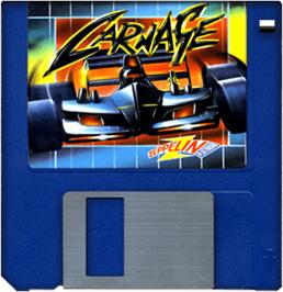 Artwork on the Disc for Carnage on the Commodore Amiga.