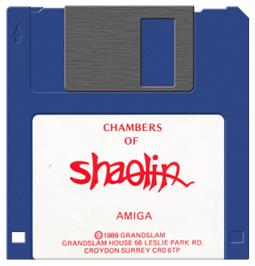 Artwork on the Disc for Chambers of Shaolin on the Commodore Amiga.
