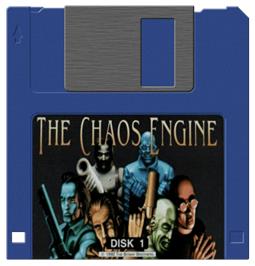 Artwork on the Disc for Chaos Engine on the Commodore Amiga.