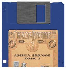 Artwork on the Disc for Chaos Engine 2 on the Commodore Amiga.
