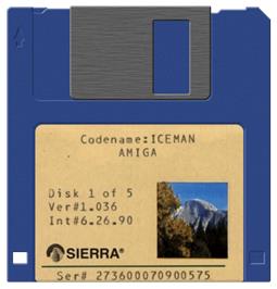 Artwork on the Disc for Codename: ICEMAN on the Commodore Amiga.