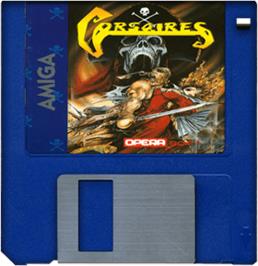 Artwork on the Disc for Corsarios on the Commodore Amiga.