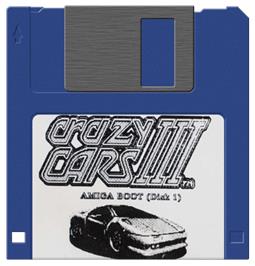 Artwork on the Disc for Crazy Cars 3 on the Commodore Amiga.