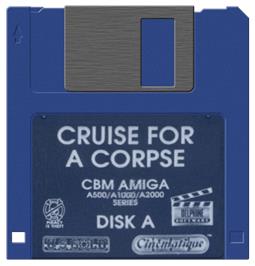 Artwork on the Disc for Cruise for a Corpse on the Commodore Amiga.
