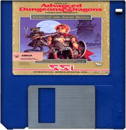Artwork on the Disc for Curse of the Azure Bonds on the Commodore Amiga.