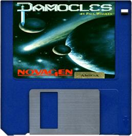 Artwork on the Disc for Damocles: Mercenary 2 on the Commodore Amiga.