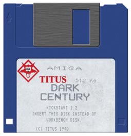 Artwork on the Disc for Dark Century on the Commodore Amiga.