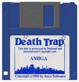 Artwork on the Disc for Death Trap on the Commodore Amiga.