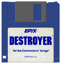 Artwork on the Disc for Destroyer on the Commodore Amiga.