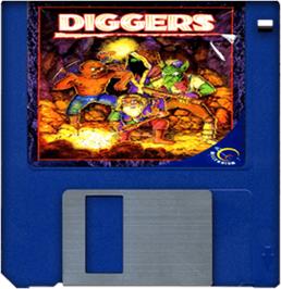 Artwork on the Disc for Diggers on the Commodore Amiga.