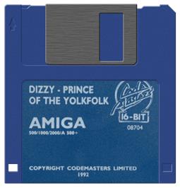 Artwork on the Disc for Dizzy: Prince of the Yolkfolk on the Commodore Amiga.