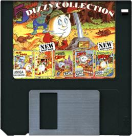 Artwork on the Disc for Dizzy Collection on the Commodore Amiga.