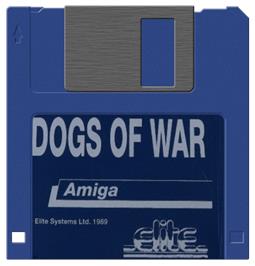 Artwork on the Disc for Dogs of War on the Commodore Amiga.