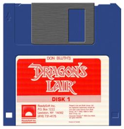 Artwork on the Disc for Dragon's Lair on the Commodore Amiga.