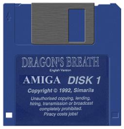 Artwork on the Disc for Dragon Lord on the Commodore Amiga.