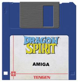 Artwork on the Disc for Dragon Spirit on the Commodore Amiga.