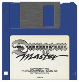 Artwork on the Disc for Dungeon Master on the Commodore Amiga.