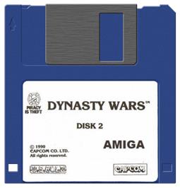 Artwork on the Disc for Dynasty Wars on the Commodore Amiga.