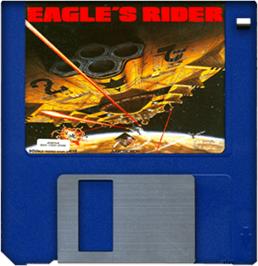 Artwork on the Disc for Eagle's Rider on the Commodore Amiga.