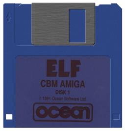 Artwork on the Disc for Elf on the Commodore Amiga.