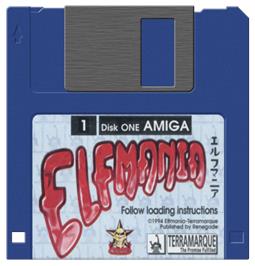 Artwork on the Disc for Elfmania on the Commodore Amiga.