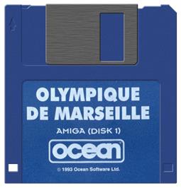 Artwork on the Disc for European Champions on the Commodore Amiga.