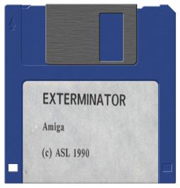 Artwork on the Disc for Exterminator on the Commodore Amiga.
