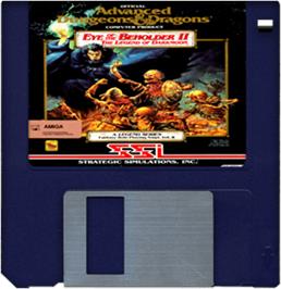 Artwork on the Disc for Eye of the Beholder II: The Legend of Darkmoon on the Commodore Amiga.