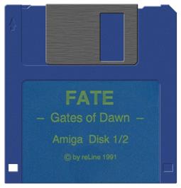 Artwork on the Disc for Fate: Gates of Dawn on the Commodore Amiga.
