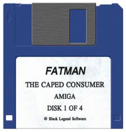 Artwork on the Disc for Fatman: The Caped Consumer on the Commodore Amiga.