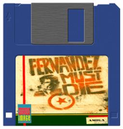 Artwork on the Disc for Fernandez Must Die on the Commodore Amiga.