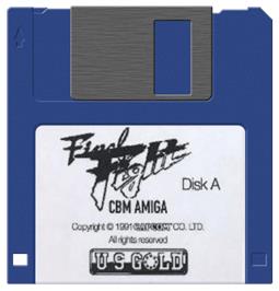Artwork on the Disc for Final Fight on the Commodore Amiga.
