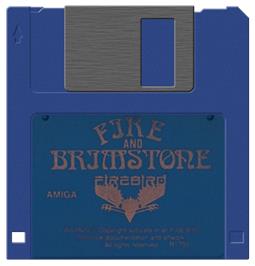 Artwork on the Disc for Fire and Brimstone on the Commodore Amiga.
