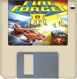 Artwork on the Disc for Fire and Forget 2: The Death Convoy on the Commodore Amiga.