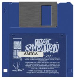 Artwork on the Disc for First Samurai on the Commodore Amiga.