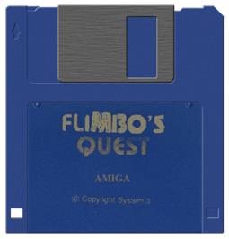 Artwork on the Disc for Flimbo's Quest on the Commodore Amiga.