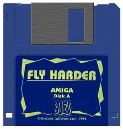 Artwork on the Disc for Fly Harder on the Commodore Amiga.